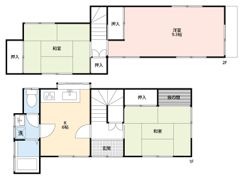 上尾市上 3DK戸建ての間取り画像