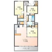 キャッスルハイツ岐阜西 1202号の間取り画像