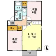 ハイネス・早川 ABの間取り画像