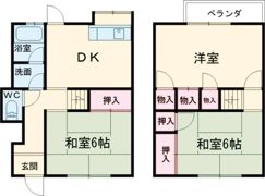 2加古川ヤングハイツの間取り画像
