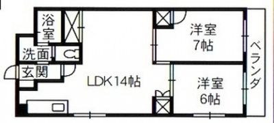 サンハイツ佐伯の間取り画像