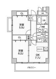 第六鳥塚ﾋﾞﾙの間取り画像