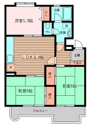 エスポワール清瀬の間取り画像