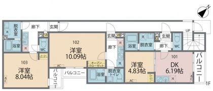 カインドネス小田急相模原Eastの間取り画像