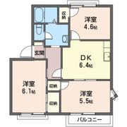 アネックスガーデン山中 Cの間取り画像