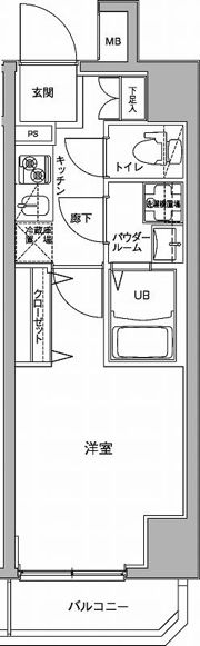 ジェノヴィア川崎駅グリーンヴェールの間取り画像