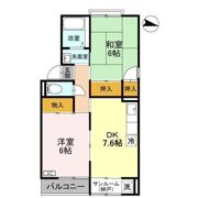 リュミエール若橋 Aの間取り画像