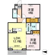 アヴェニール萩の間取り画像