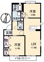 アンシャンテ 新田 A棟の間取り画像