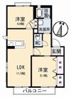 アンシャンテ 新田 A棟の間取り画像