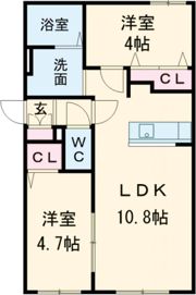 センチュリー日の出の間取り画像