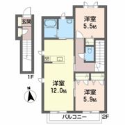シャルマン高洲 Ⅱ棟の間取り画像
