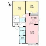 シティパル長行 A棟の間取り画像