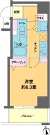 カスタリア新富町Ⅲの間取り画像