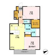 アズール Bの間取り画像