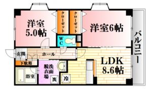 ボヌールマスダⅡの間取り画像