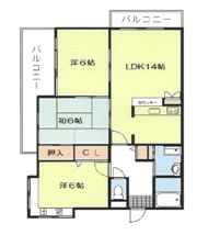瀬田グランドハイツの間取り画像