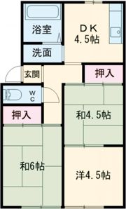 プレジール白川の間取り画像
