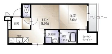 サンライズ上町2丁目の間取り画像