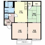 スリーゼ Bの間取り画像