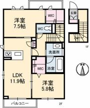 Livable Sunny Flatの間取り画像