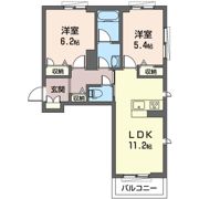 カーサリモーネ Bの間取り画像