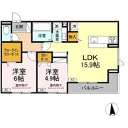D-ROOM住吉 メゾン・ド・シャノワールの間取り画像