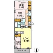 D-ROOM住吉 メゾン・ド・シャノワールの間取り画像
