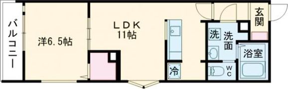 MELDIA福生Ⅲの間取り画像