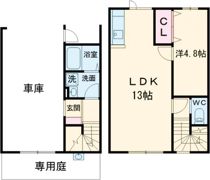(仮)ガレージロタス国安の間取り画像