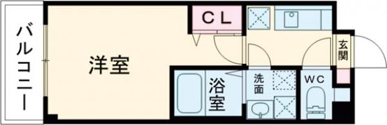 アシンメトリー三田の間取り画像