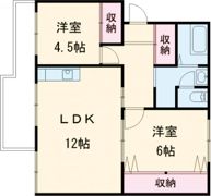 BLUE SKY ONE明野1号館の間取り画像