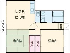 ファミールマンション広川の間取り画像