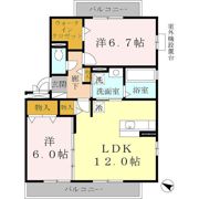 牛滝欅荘A棟の間取り画像