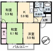 レーヴィンスKASEN 香の間取り画像
