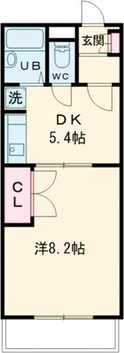 ワンバイワンの間取り画像