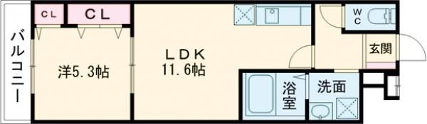 フジパレス堺鳳駅北Ⅰ番館の間取り画像