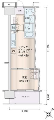 エスティメゾン豊洲レジデンスCの間取り画像