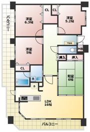 エイルヴィラグランシス駅前中央の間取り画像