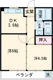 ハイツグリーンヒルBの間取り画像