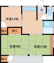 中倉渡邊貸家1の間取り画像
