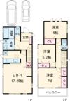 岸和田市春木大小路町G号棟戸建の間取り画像