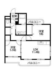 ピエールフェロー二の間取り画像