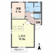 ぱれすよつやA Aの間取り画像