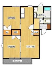 上津コーポ C棟の間取り画像