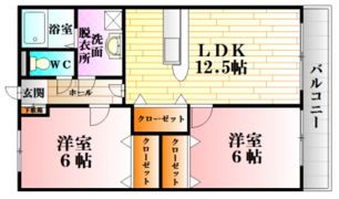 コーポ寺西の間取り画像