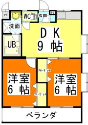 オーランド岩田の間取り画像