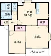サンリヴァーハイツA・Bの間取り画像