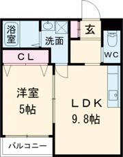 セレニティ法善寺の間取り画像