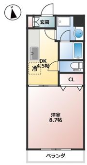 スタジオEGの間取り画像